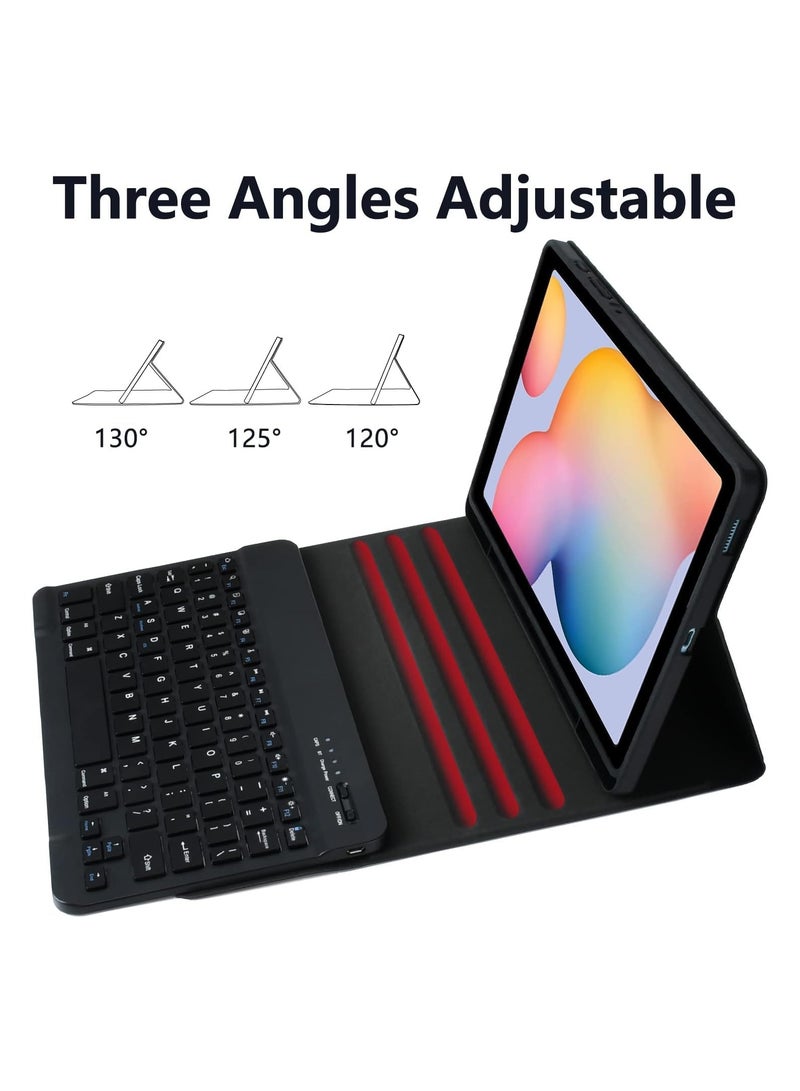 Keyboard Case Compatible with Samsung Galaxy Tab S6 Lite 10.4 inch 2024 (SM-P620/P625/P627) Tablet Cover Detachable Wireless Keyboard Case with Pen Holder For Tab S6 Lite - Image 3